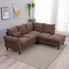 L-Shaped Corner Sofa, Sectional Couch with Built-in USB Port Chaise