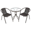 Garden Bistro Patio Furniture Set Folding Table Chairs Outdoor Indoor Rattan NEW