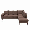 L-Shaped Corner Sofa, Sectional Couch with Built-in USB Port Chaise
