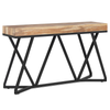 Console Table 55in Entryway Sofa Table Wood Top Metal Frame Hallway Rustic
