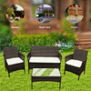 Rattan Garden Furniture Set 4 Piece Patio Table Chairs Sofa Outdoor Conservatory