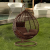 Rattan Effect Garden Hanging Egg Swing Chair Patio Hammock with Cushion Relaxing