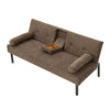Panana Fabric Sofa Bed Sofabed with Drink Holders Recliner Free Bolster Cushions