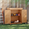 Garden Storage Tool Shed Cabinet Outdoor Wooden Box Shelves Organizer Cupboard