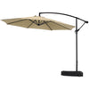 3M Garden Banana Parasol Sun Shade Patio Hanging Umbrella Cantilever Outdoor