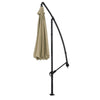 Cantilever Garden Hanging Sun Umbrella Banana Parasol Sunshade with Crank System