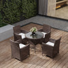 Square Round Rattan Coffee Table with 2/4 Chairs Set Bistro Outdoor Garden Patio