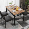5PCS Wooden Dining Table Set for 4,Kitchen Table&Chairs Set w/Upholstered Seats
