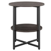 2 Tier Wooden Side Table End Display Round Small Coffee Table Bedroom Office
