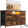 LED Chest of Drawers, 8 Drawer Dresser for Bedroom with Power Outlet