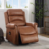 Recliner Armchair Electric Lift & Tilt Assist Chair Faux Leather Grey Mocha