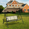 Garden Swing Chair 3 Seater Hammock Patio Outdoor Sun Shade W/ Adjustable Canopy