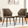 2 Pcs Dining Chair Faux Leather Soft Padded Chair Modern Dining Room Home New
