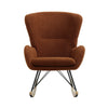 Sherpa Fleece Wing Back Armchair Rocking Sofa Lounge Chair Recliner Rocker Chair