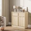 80cm Buffet Cabinet w/ 2 Drawers and 2 Doors, Wooden Sideboard Storage Cupboard