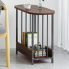 2-Tier Narrow Side Table for Living Room Sofa End Tables with Storage Slim