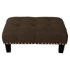 Linen Fabric Bench Footstool Ottoman Footrest Soft Children Stool Low Chair Seat