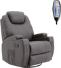Heating 8-Point Massage Recliner Swivel Chair Sofa w/ Remote Control XMAS Gift