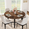120cm Round Dining Table Industrial Wooden Kitchen Table for 4 to 6