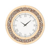 60cm Bling Silver Round Wall Clock Sparkle Twinkle Shining Mirrored Wall Clock
