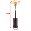 Standing Gas Patio Heater w/ Wheels Outdoor Garden Piezo Ignition Burner 4 Color