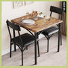 3-Piece Dining Table Set for 2 Compact Kitchen Table & Chairs Space Saving Squar