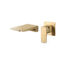 Bathroom Brass Wall Mounted Waterfall Spout Sink Faucet Basin Mixer Taps UK
