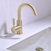 Bathroom Brass Basin Mixer Taps Swivel Spout Sink Faucet Black/Brushed Gold UK