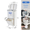 Kitchen Rubbish Waste Bin Recycling Rubbish Bin Waste Trash Can With Wheels