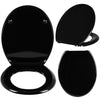 Toilet Seat Universal Soft Close Heavy Duty Bathroom Toilet Lid Cover w/ Fitting