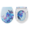 Toilet Seat Universal Soft Close Heavy Duty Bathroom Toilet Lid Cover w/ Fitting
