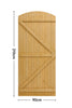 Privacy Wooden Garden Gate Arch Top Porch Pedestrian Pressure Fence Gate Panel