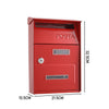 Outdoor Wall Mounted Mailbox Lockable Steel Mail Letter Post Secure Box Postbox