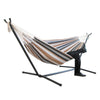 Cotton Hammock with Steel Stand 2 Person Swing Chair Bed Outdoor Garden Camping