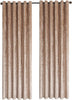 Crushed Velvet Curtains Eyelet Ring Top Ready Made Lined Pair Curtains