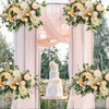 Wedding Artificial Rose Flower Row Arch Floral Ornament Background Arrangement