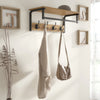 Hallway Coat Rack 4 Hooks Shoe Storage Cushion Padded Bench Seat Entryway