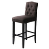 Upholstered Bar Stool Kitchen High Chair Pub Barstool Padded Seat with Backrest