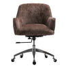 Adjustable Swivel Computer Desk Chair Armchair Office Crushed Velvet Padded Seat