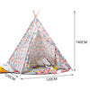 140cm Children Indian Tent Canvas Kids Play House Teepee Wigwam Indoor & Outdoor