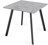 Dining Table Square 4 Seater Grey 80x80cm Compact Modern Kitchen Concrete Top