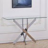 Clear Glass Chrome Chrome Sofa End Table Living Room Coffee Table Console Tables