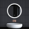 Round LED Mirror Bathroom With 3 Colour Lights Illuminated Touch Sensor Demister
