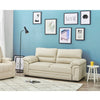 2 /3 Seater Sofa Black or Beige Faux Leather Modern Design Living Room Office