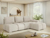 L-Shaped Sofa Bed with Storage Velour Water Repellent Left/Right Corner BESTII