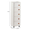 Square Plastic Cabinet Floor Standing Moving Storage Unit Bedroom Bathroom Chest