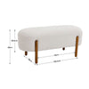 Modern Footrest Entryway Bench Oval Long Pouffe Padded Vanity Seat Shoe Bench