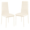 Faux Leather Chair Dining Chairs With Stainless Steel Frame Solid Legs 2/4/6pcs