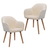 2x Dining Chairs Living Room Kitchen Lounge Velvet Padded Chair with Wooden Legs