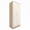 Multicolor 2 Door Wardrobe High Gloss Storage Hanging Rail Furniture with Mirror